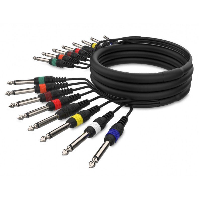 Audibax MC J8 5 - Cable Multicore 8 Jacks Mono a 8 Jacks Mono 5m - Tempo Shop