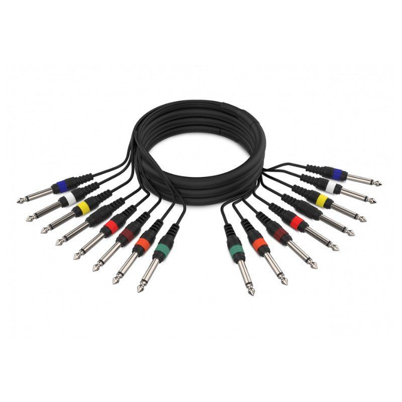 Audibax MC J8 5 - Cable Multicore 8 Jacks Mono a 8 Jacks Mono 5m - Tempo Shop