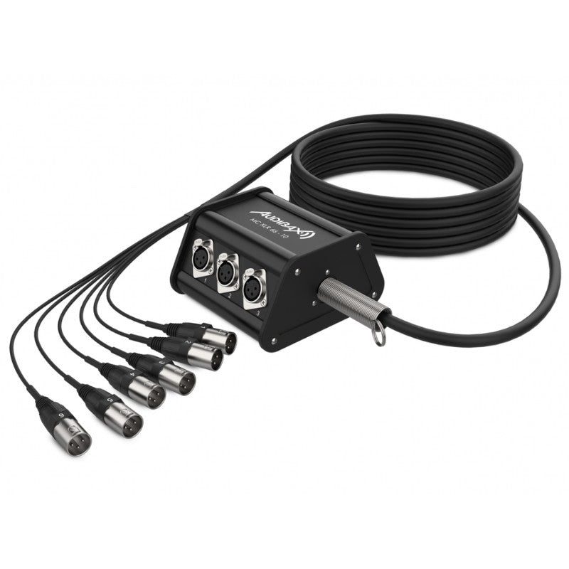 Audibax MC XLR 66 - 10 - Cajetín de Escenario 6 Entradas XLR 10m - Tempo Shop