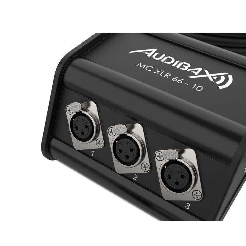 Audibax MC XLR 66 - 10 - Cajetín de Escenario 6 Entradas XLR 10m - Tempo Shop