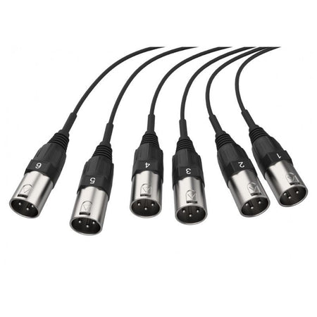 Audibax MC XLR 66 - 10 - Cajetín de Escenario 6 Entradas XLR 10m - Tempo Shop