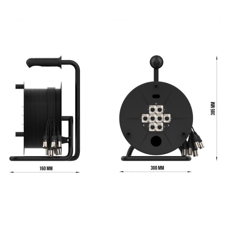 Audibax MC XLR 88 - 15 Drum - Carrete Escenario 8 XLR - Tempo Shop