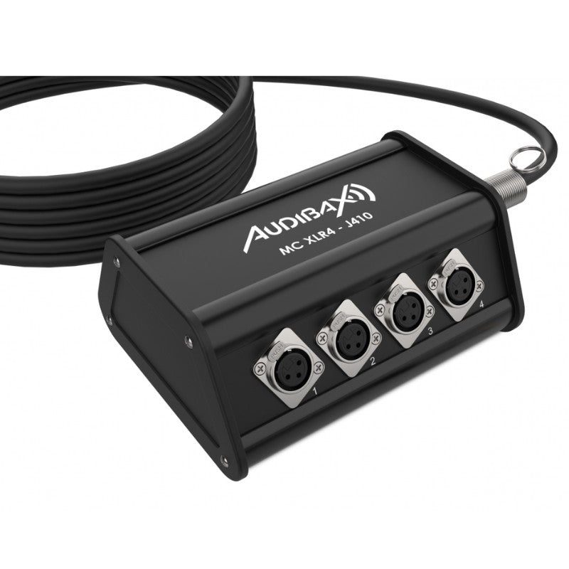 Audibax MC XLR4 J4 - Cajetín Escenario 4 XLR Entrada + 4 Jacks 10m - Tempo Shop