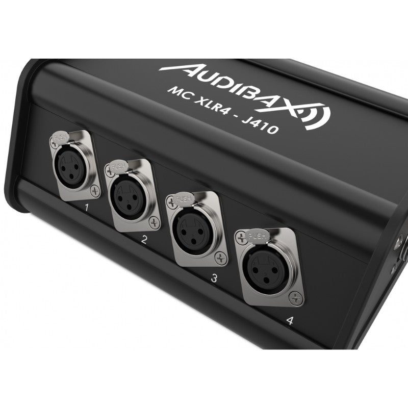 Audibax MC XLR4 J4 - Cajetín Escenario 4 XLR Entrada + 4 Jacks 10m - Tempo Shop
