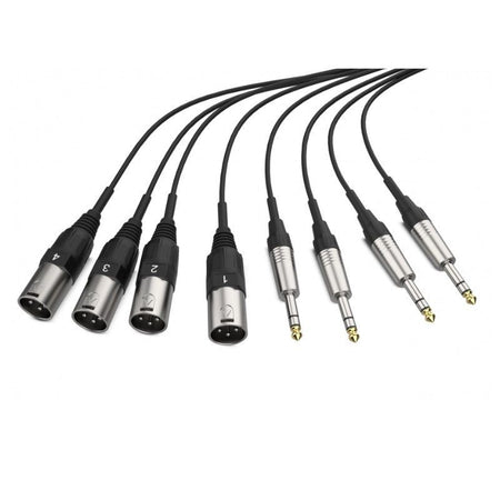 Audibax MC XLR4 J4 - Cajetín Escenario 4 XLR Entrada + 4 Jacks 10m - Tempo Shop