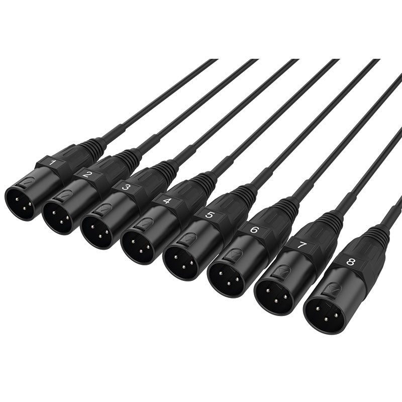 Audibax MC - XLR8–3M - Cable Multicore 8 XLR Macho 8 XLR Hembra - Tempo Shop