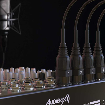 Audibax MC - XLR8–3M - Cable Multicore 8 XLR Macho 8 XLR Hembra - Tempo Shop