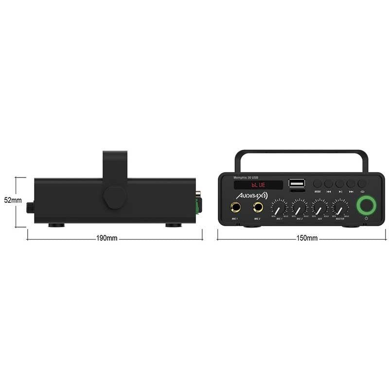 Audibax Memphis 30 USB - Amplificador Bluetooth 30W Mando a distancia - Tempo Shop