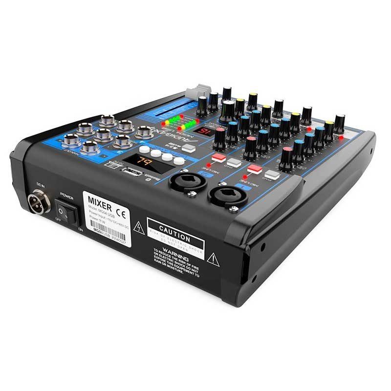 Audibax MG04 USB - Mesa Mezclas con 4 canales Bluetooth, MP3 , USB Rec y Efectos - Tempo Shop