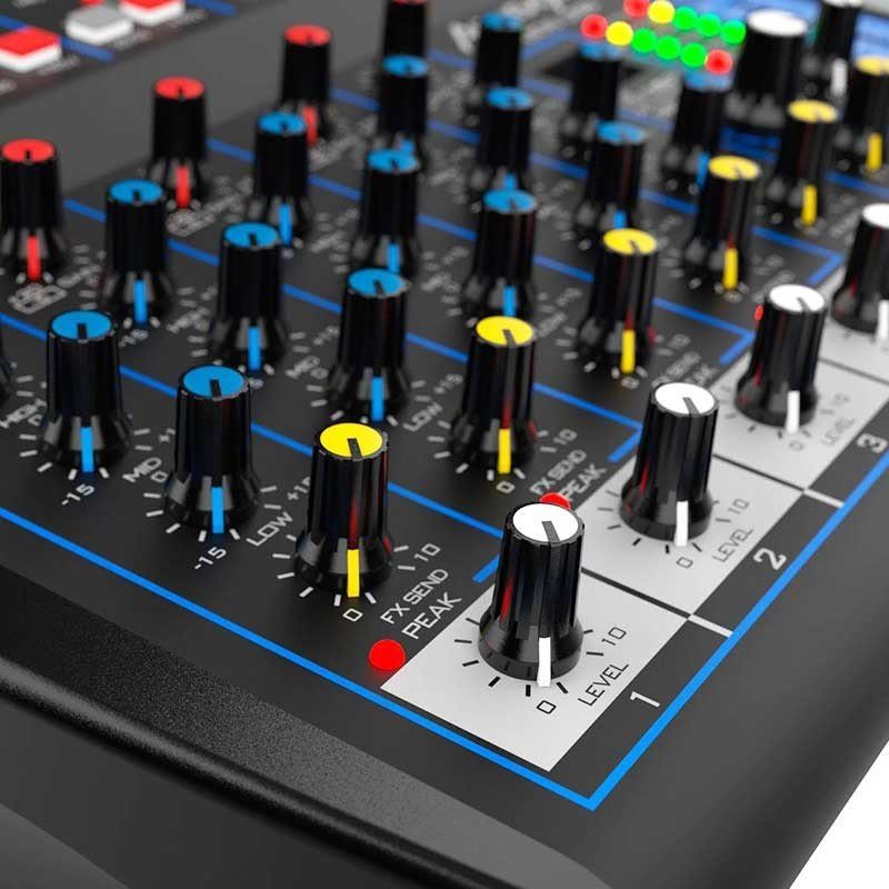 Audibax MG06 USB - Mesa Mezclas 6 canales con Bluetooth, MP3 ,USB Rec y Efectos - Tempo Shop
