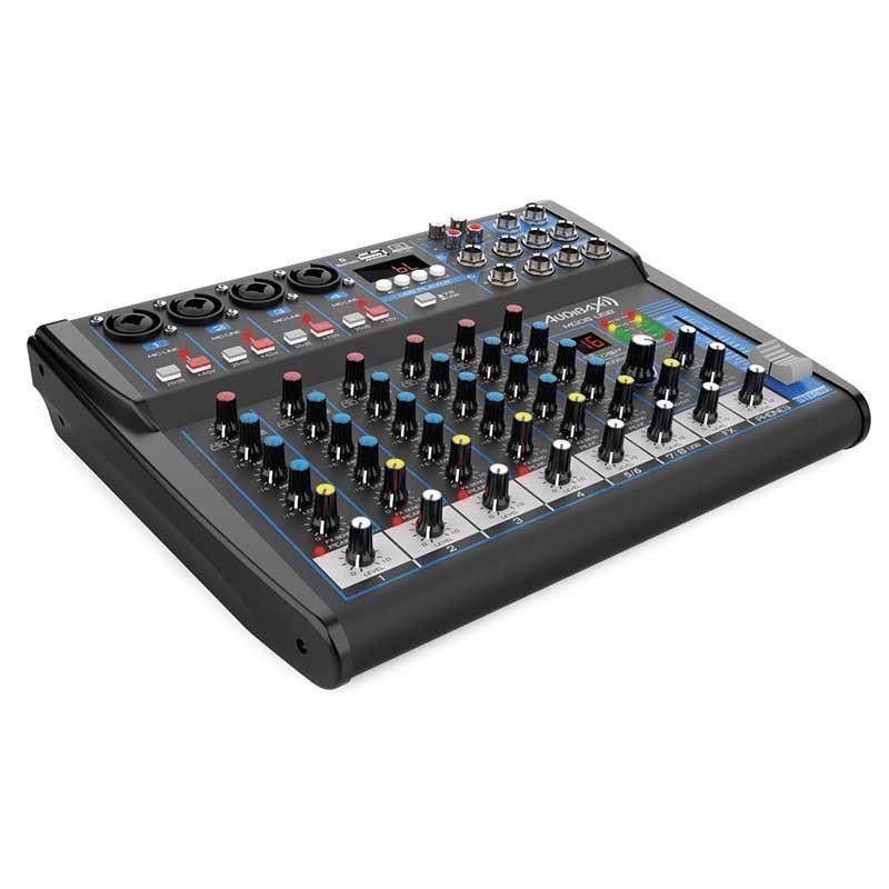 Audibax MG08 USB - Mesa Mezclas 8 canales con Bluetooth, MP3 , USB Rec y Efectos - Tempo Shop