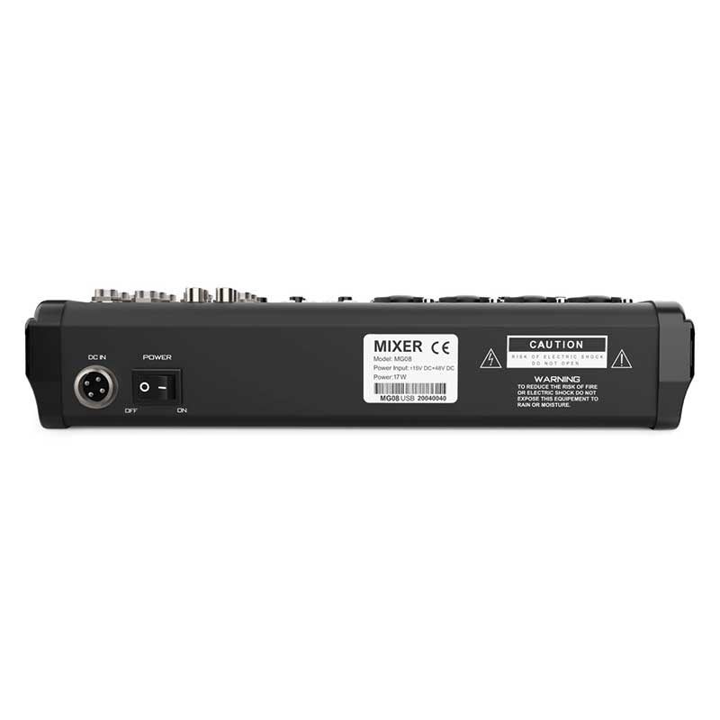 Audibax MG08 USB - Mesa Mezclas 8 canales con Bluetooth, MP3 , USB Rec y Efectos - Tempo Shop
