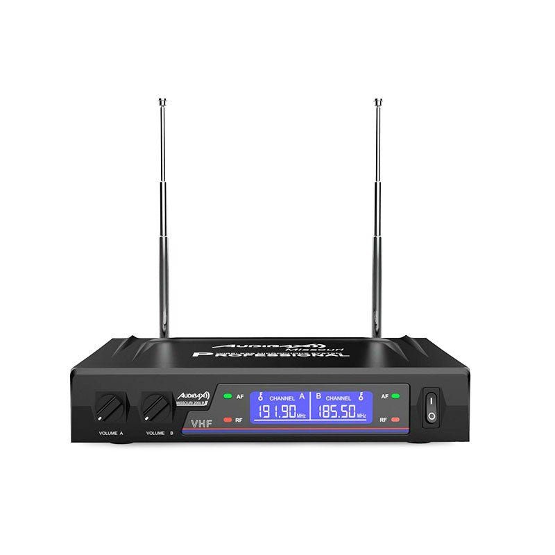 Audibax Missouri 2000 - Micrófono Doble Inalámbrico Mano VHF Rango B - Tempo Shop