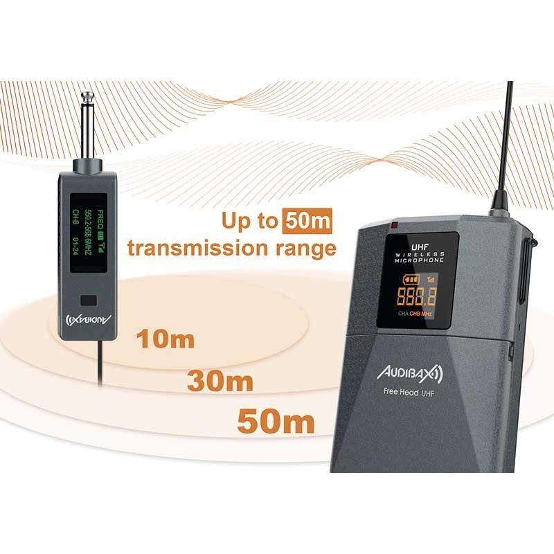 Audibax Missouri Free Head UHF - Micrófono de diadema inalámbrico - Tempo Shop