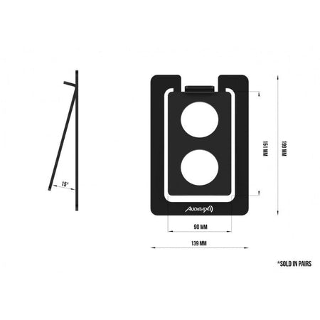 Audibax Neo STM 2B - Soportes de Mesa Para Monitor Estudio y Altavoz (Pareja) - Tempo Shop