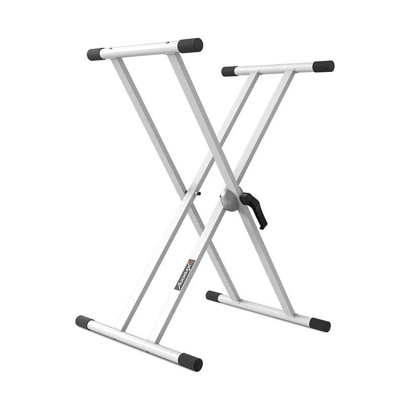 Audibax Onyx 130 White - Soporte Premium Tijera Doble Teclado - Tempo Shop