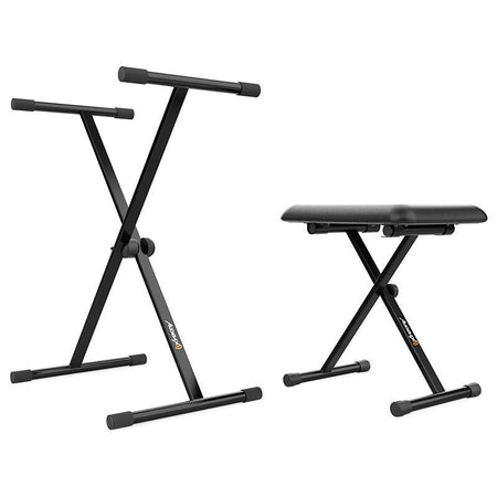 Audibax Onyx - Pack V2 de Soporte Teclado / Piano + Banqueta - Tempo Shop