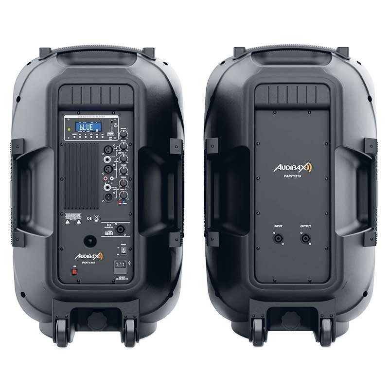 Audibax Party 215 Led Set 2 - Altavoces 15" PRO 1200W Pico + Soportes + Cableado + Micrófono - Tempo Shop