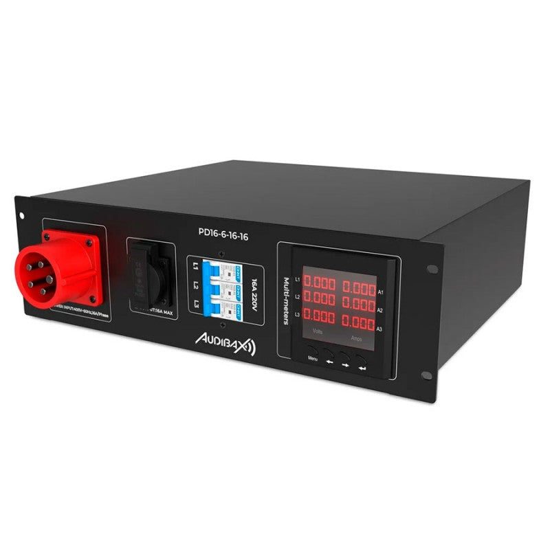 Audibax PD16-6-16-16 - Distribuidor de Energía Profesional para Rack con 7 Tomas Schuko - Tempo Shop