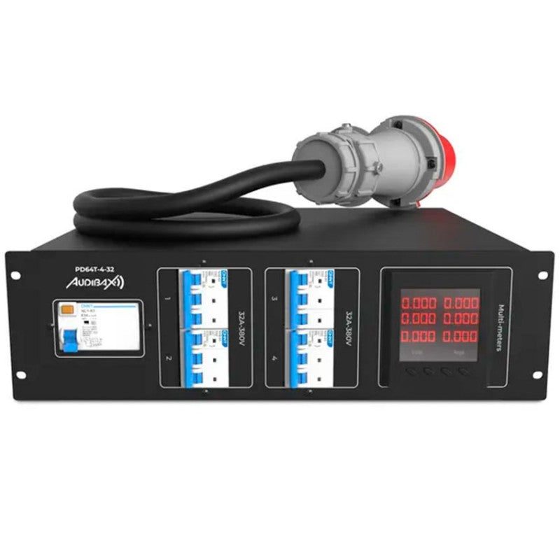 Audibax PD64T-4-32 - Distribuidor de Alimentación Profesional con 4 Salidas CEE 32A 5P - Tempo Shop