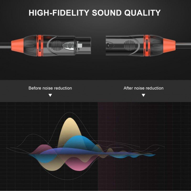 Audibax Pro 10112843 Black - Cable DMX 3 PIN 2m Negro - Tempo Shop