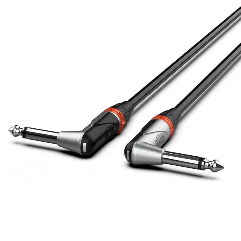 Audibax Pro 10101693 - Cable Jack Mono Acodado a Jack Mono Acodado 30cm Negro - Tempo Shop