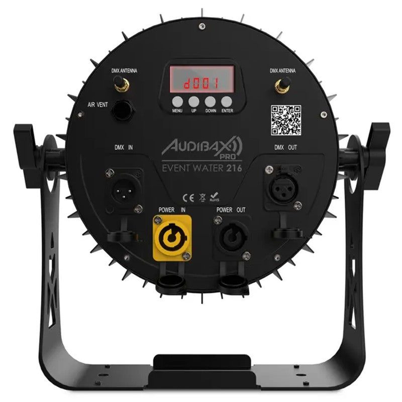 Audibax Pro Event Water 216 - Foco Par LED Inalámbrico IP65 con Batería y Tecnología RGBWAUV 6 en 1 - Tempo Shop