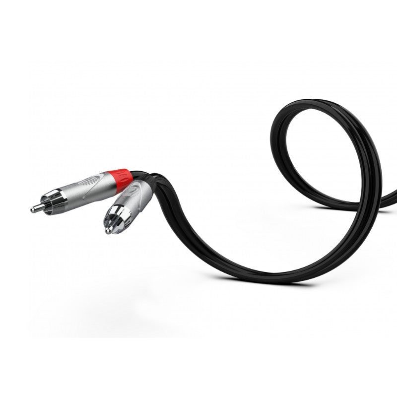 Audibax Pro 10145103 - Cable Minijack St - 2 RCA Macho 15m Negro - Tempo Shop