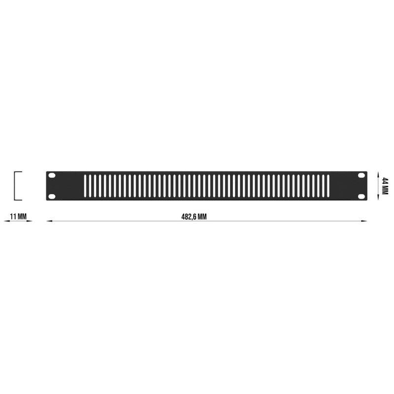Audibax Pro Rack Panel Vent 1U - Panel de Ventilación para Rack de 1U - Tempo Shop
