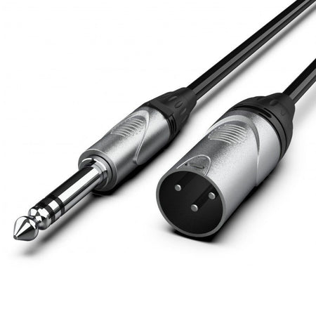 Audibax Pro 10101671 - Cable XLR Macho a Jack Balanceado 10m Negro - Tempo Shop