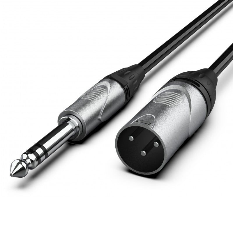 Audibax Pro 10101671 - Cable XLR Macho a Jack Balanceado 10m Negro - Tempo Shop