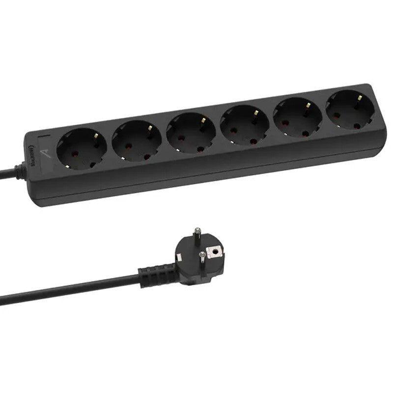 Audibax PS6-150-15 - Regleta de 6 Tomas Schuko con Cable de 1,5 Metros