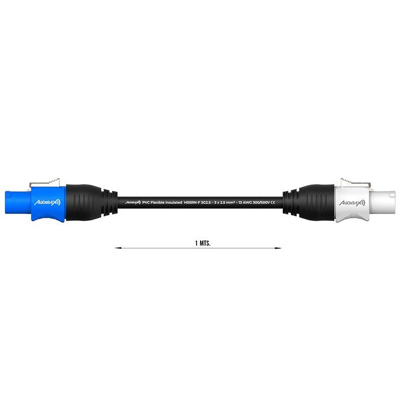 Audibax PWC100-25 - Cable alargador PowerCON 1m - Tempo Shop