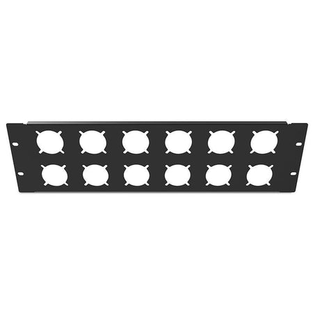 Audibax Rack Panel Vent 3U 12H - Carátula 19" 12 Schukos - Tempo Shop