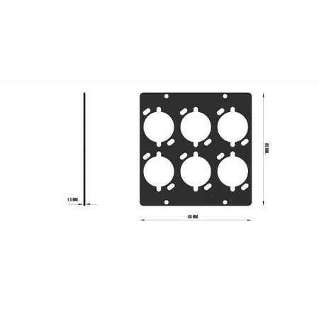 Audibax Rack Panel Vent 4U - Panel Ventilado 6H - Tempo Shop