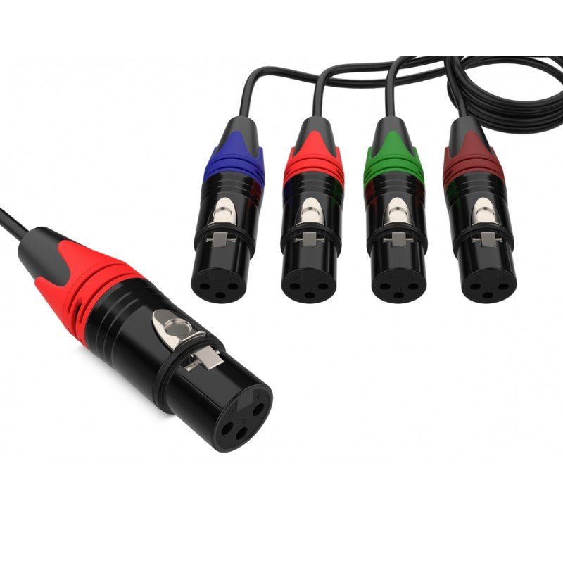 Audibax RJ - 4 - Cable Multicore 4 x XLR Hembra a RJ45 Cat5 - Tempo Shop