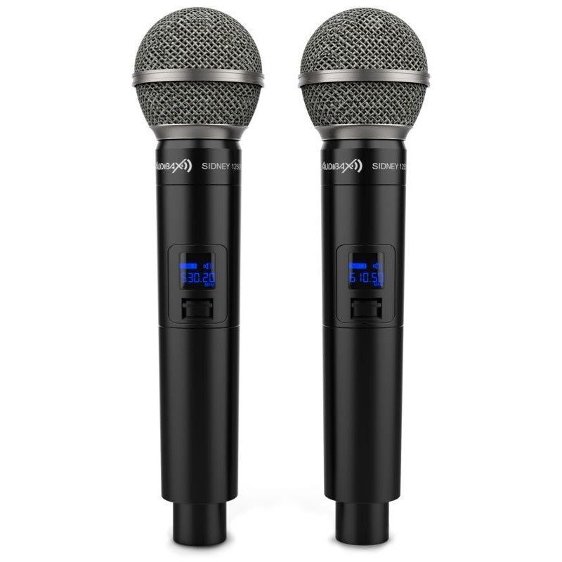 Audibax Sidney 1250 A - Micrófono Doble Mano Profesional UHF Frecuencia A + Maleta - Tempo Shop
