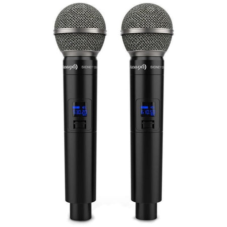 Audibax Sidney 1250 A - Micrófono Doble Mano Profesional UHF Frecuencia A + Maleta - Tempo Shop