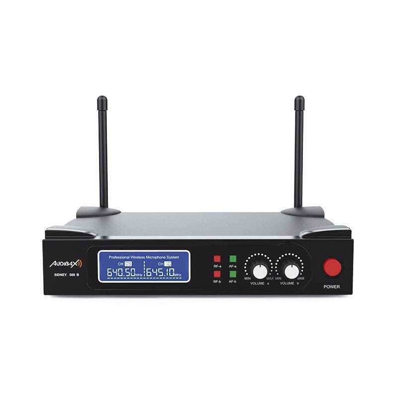 Audibax Sidney 500 B - Micrófono Inalámbrico Profesional UHF Doble Mano + Maleta - Tempo Shop