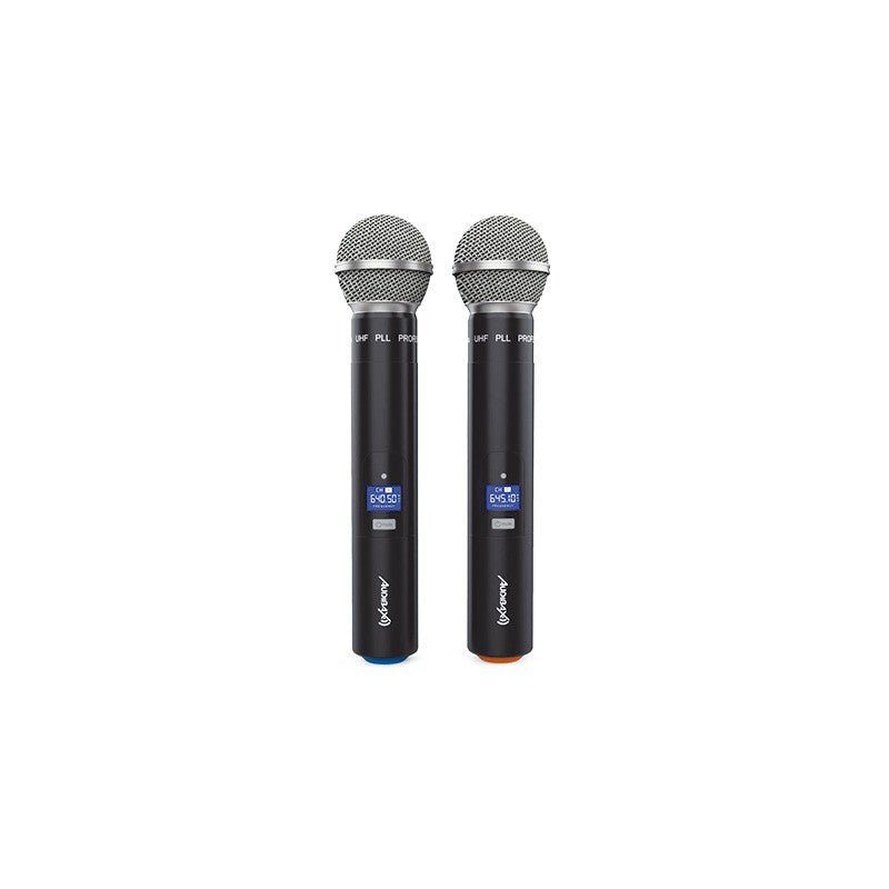Audibax Sidney 500 B - Micrófono Inalámbrico Profesional UHF Doble Mano + Maleta - Tempo Shop