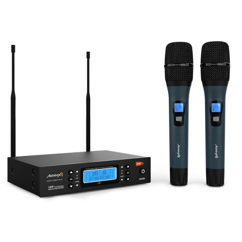 Audibax Sidney U310 - Doble Micro mano UHF con Frecuencia seleccionable - Tempo Shop