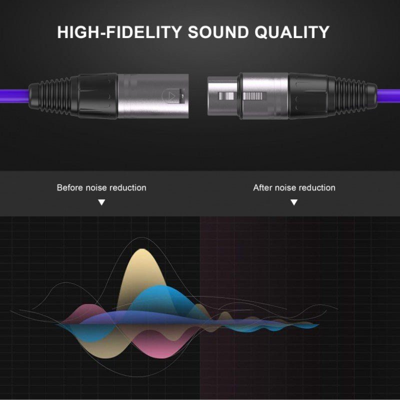 Audibax Silver 10145019 - Cable XLR M - XLR H 3m Morado - Tempo Shop