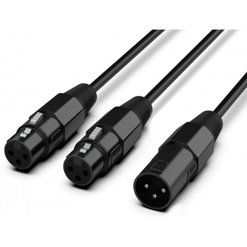 Audibax Silver 10145058 Black - Cable 2 XLR M - XLR H 15cm Negro - Tempo Shop