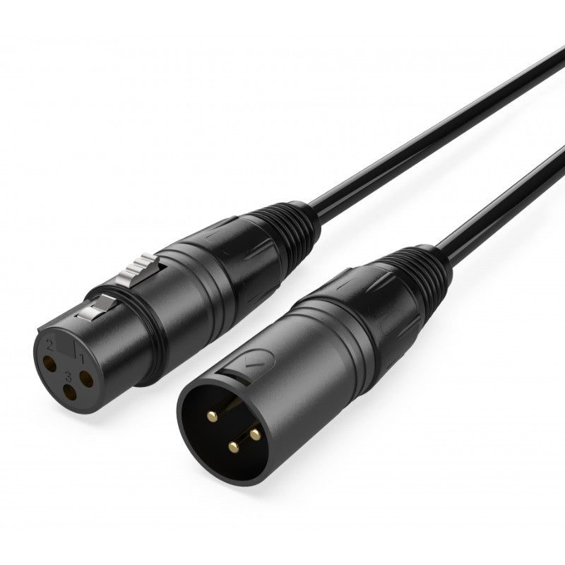 Audibax Silver 10154409 Black - Cable XLR Macho - XLR Hembra 5m Negro - Tempo Shop