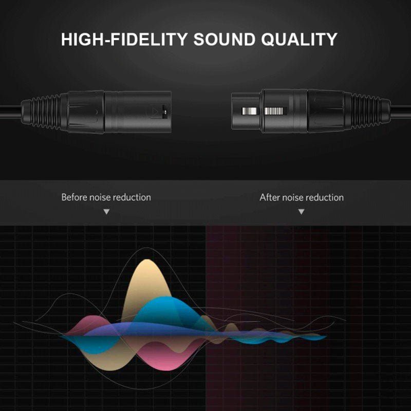 Audibax Silver 10154429 Black - Cable DMX 3 PIN 20m - Tempo Shop