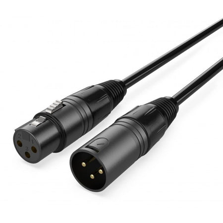 Audibax Silver 10154405 Black - Cable XLR Macho - XLR Hembra 50cm Negro - Tempo Shop