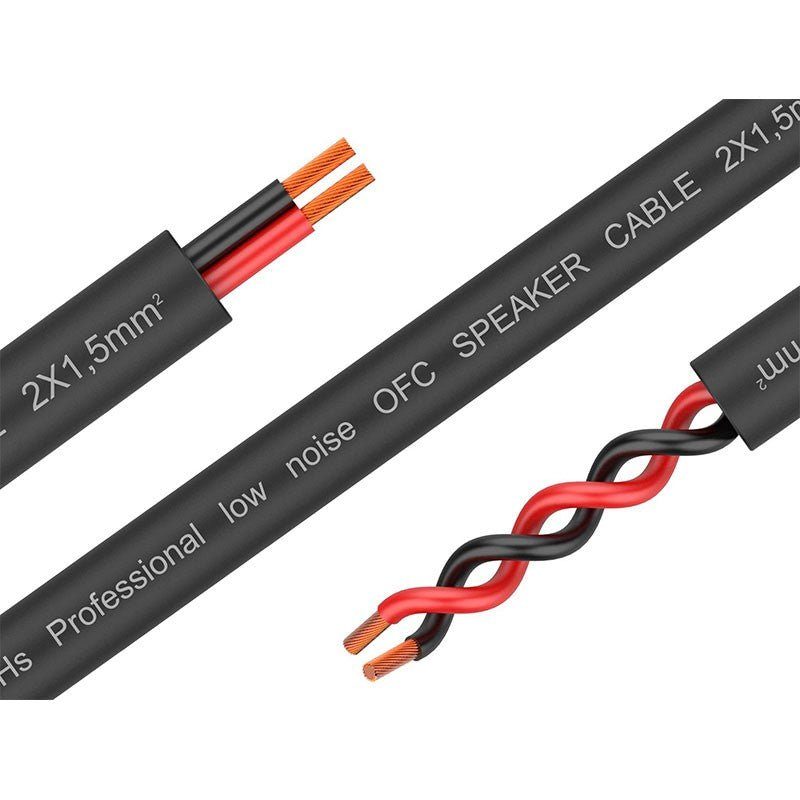Audibax Silver BSA100 15 Black - Bobina Cable Altavoz 100m 2 x 1,5mm - Tempo Shop