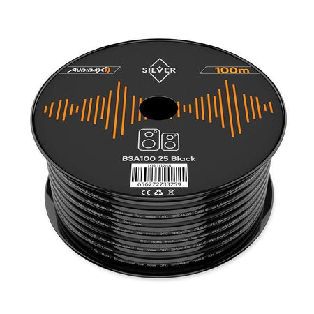 Audibax Silver BSA100 25 Black - Bobina Cable Altavoz 100m 2 x 25mm - Tempo Shop