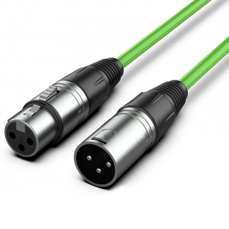 Audibax Silver 10101130 - Cable XLR Macho - XLR Hembra 6m Verde - Tempo Shop