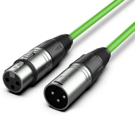 Audibax Silver 10101130 - Cable XLR Macho - XLR Hembra 6m Verde - Tempo Shop